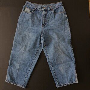 Vintage Bill Blass Cropped Jeans Waist 28 29 High Rise Ballon Barrel 80s 90s